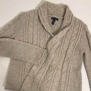 Splendid Beige Cable Knit Wool Blend Sweater - XS
